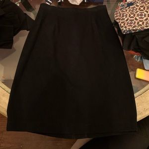 Black knee length skirt